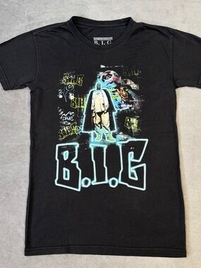 Notorious B.I.G. T-Shirt Men's Small Neon Graphic Hip-Hop 90s Rap Streetwear